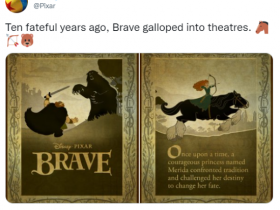 动画电影《勇敢传说》上映十周年！皮克斯发布纪念版艺术海报庆贺
