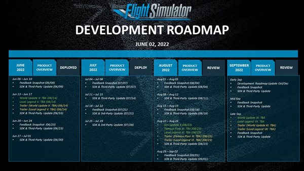 《微软飞行模拟》开发计划图 简中支持6月14日上线